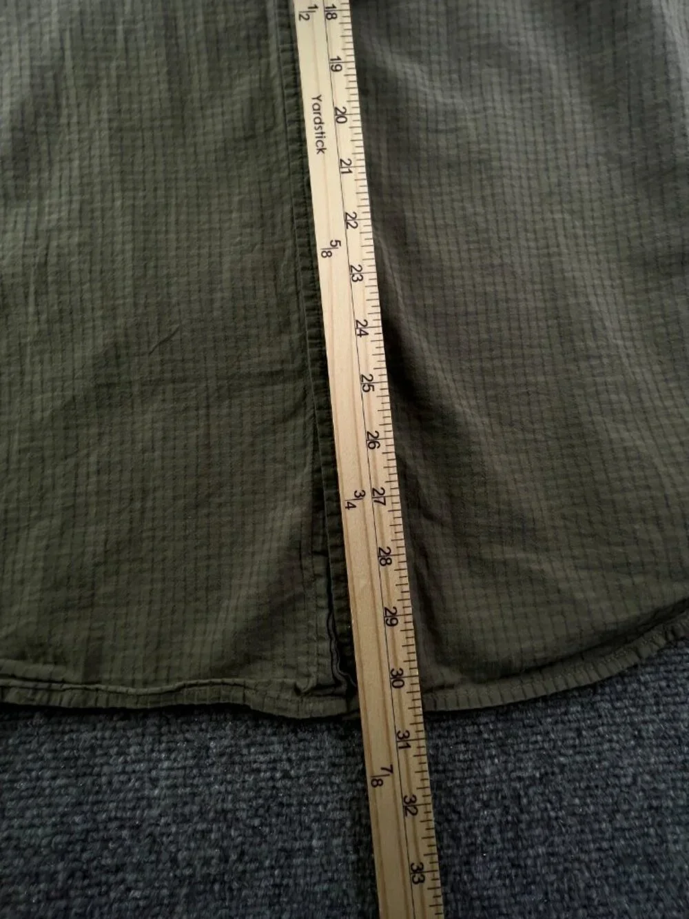 North Face Men’s Green Check Short Sleeve Button Up Shirt Large Outdoors Cotton